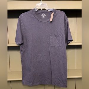 NWT J Crew garment dyed slub cotton crewneck tee shirt Gray